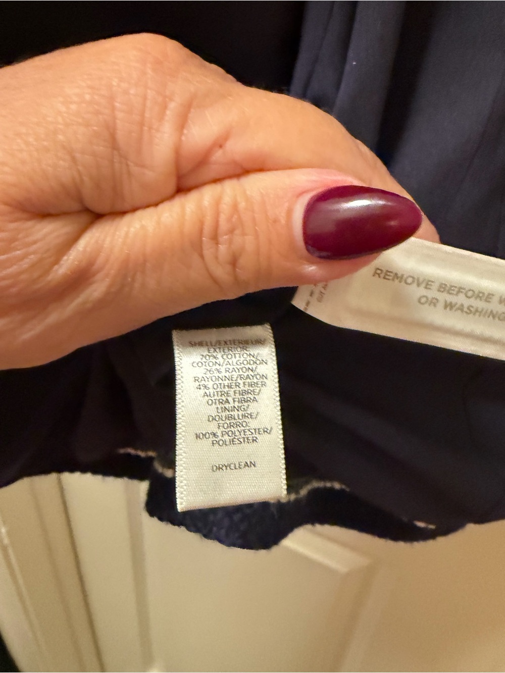 LOFT Womens Size 8 NWT Blue Striped Textured Boucle Zip Front Jacket Blazer - Picture 10 of 10
